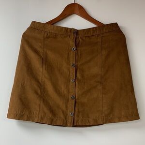 Hollister Brown suede Mini Skirt womens Juniors size 9